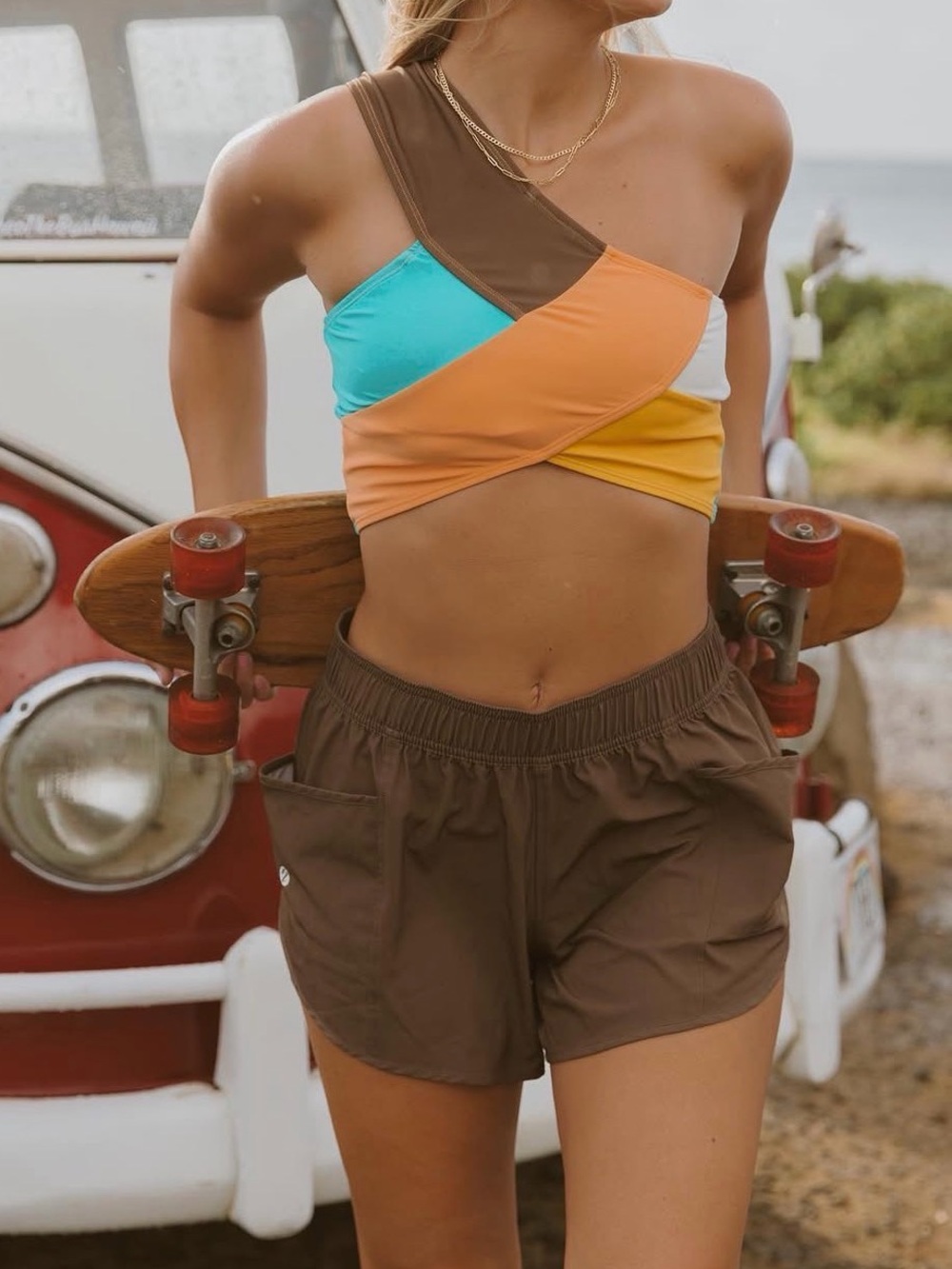 Nani Swimwear journey patchwork crop with journey patch bottom